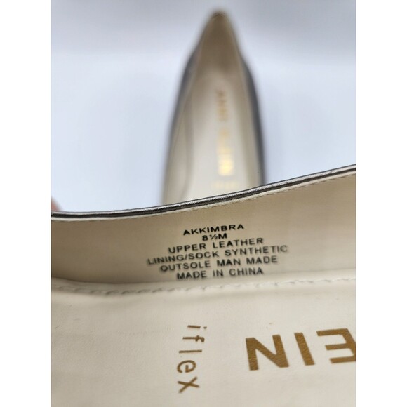 Anne Klein Kimbra Womens Leather Pointed Toe Block Heel Pumps Shoes size 8.5 M - Picture 6 of 11